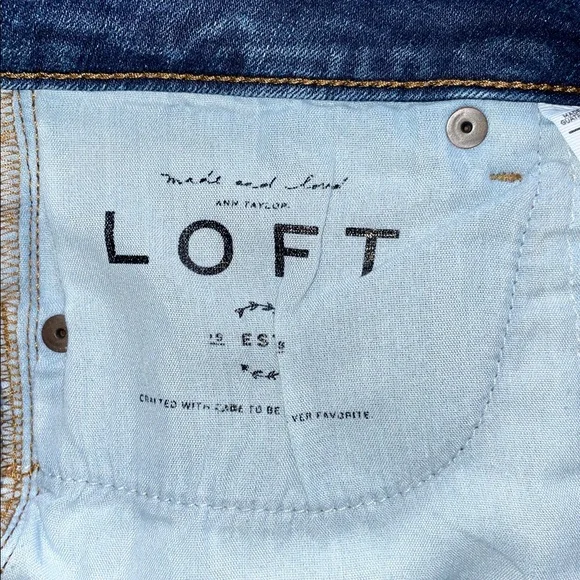 Ann Taylor LOFT Denim Jeans Curvy Skinny Mid Rise Size 28/6 - Picture 6 of 11